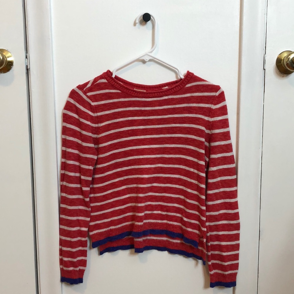 Forever 21 Girls Striped Sweater (13-14) Red/White